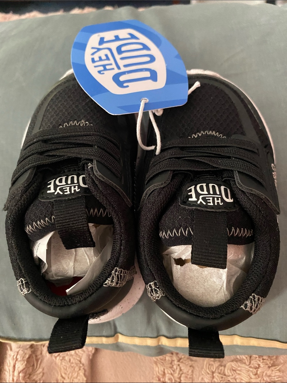 Hey Dude Kids Black Slip-On Athletic Sneakers